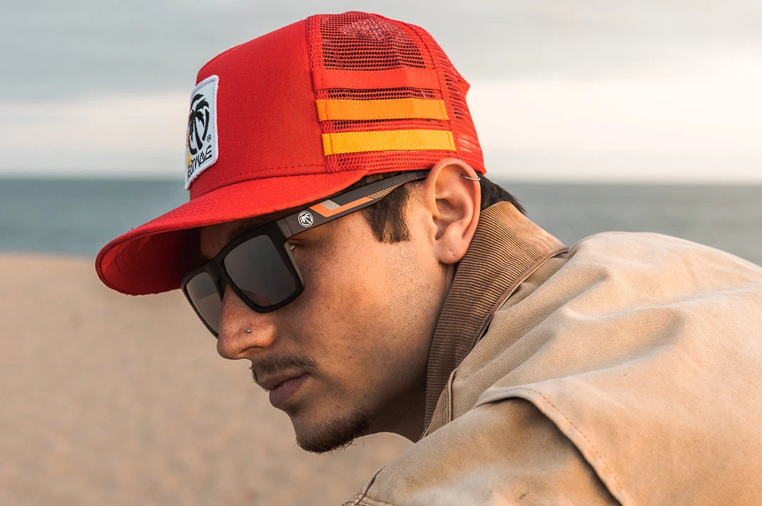 HWV 4 Speed Stripe Trucker Hat Red HWV 4 Speed Stripe Trucker Hat Red -Heat Wave Visual 4 speed hat