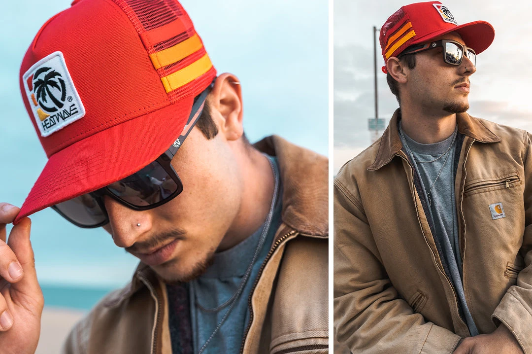 HWV 4 Speed Stripe Trucker Hat Red HWV 4 Speed Stripe Trucker Hat Red -Heat Wave Visual 4 speed hat 2