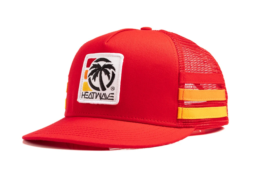 HWV 4 Speed Stripe Trucker Hat Red HWV 4 Speed Stripe Trucker Hat Red -Heat Wave Visual 4 Speed Stripe Hat 1