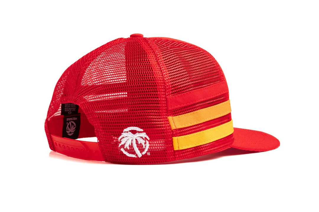 HWV 4 Speed Stripe Trucker Hat Red HWV 4 Speed Stripe Trucker Hat Red -Heat Wave Visual 4 Speed Stripe Hat 4