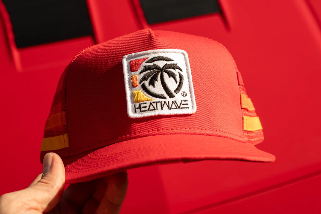 HWV 4 Speed Stripe Trucker Hat Red HWV 4 Speed Stripe Trucker Hat Red -Heat Wave Visual 4speedred