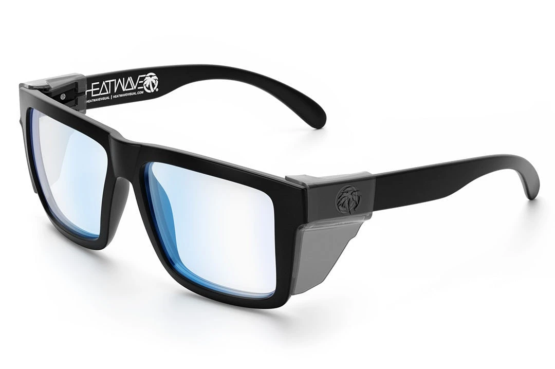 XL VISE Z87 Sunglasses Black Frame: Blue Light Blocking XL VISE Z87 Sunglasses Black Frame: Blue Light Blocking -Heat Wave Visual Black Blue Light Angle Smoke