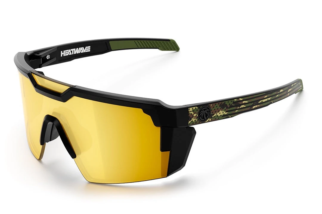 Future Tech Sunglasses: Camocom Customs Z87+ Future Tech Sunglasses: Camocom Customs Z87+ -Heat Wave Visual Black Camocom Side