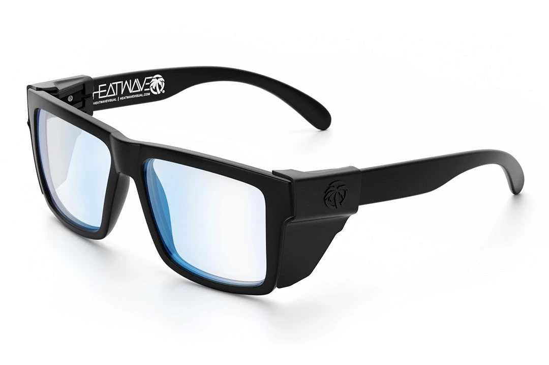 VISE Z87 Sunglasses Black Frame: Blue Light Blocking Lens VISE Z87 Sunglasses Black Frame: Blue Light Blocking Lens -Heat Wave Visual Black Clear Blue Light Angle Black