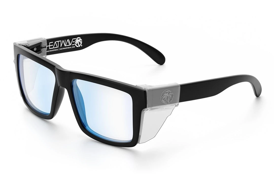 VISE Z87 Sunglasses Black Frame: Blue Light Blocking Lens VISE Z87 Sunglasses Black Frame: Blue Light Blocking Lens -Heat Wave Visual Black Clear Blue Light Angle Clear