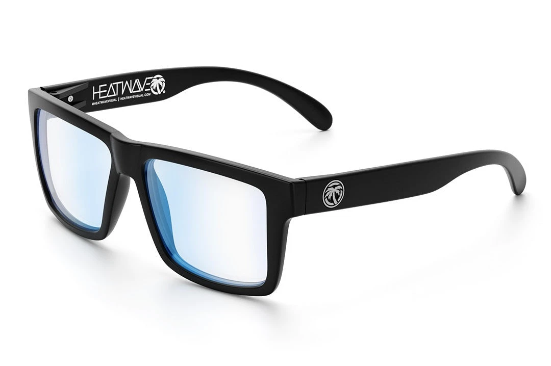 VISE Z87 Sunglasses Black Frame: Blue Light Blocking Lens VISE Z87 Sunglasses Black Frame: Blue Light Blocking Lens -Heat Wave Visual Black Clear Blue Light Angle