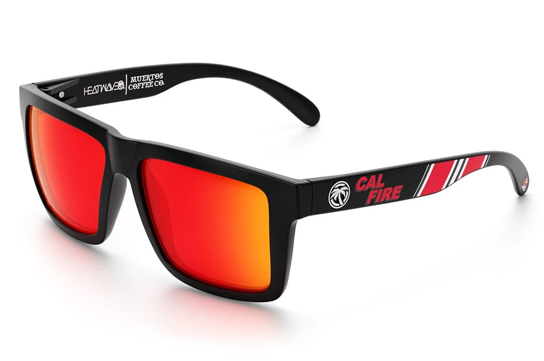 XL VISE Z87 Sunglasses: Cal Fire / Muertos Customs XL VISE Z87 Sunglasses: Cal Fire / Muertos Customs -Heat Wave Visual CalFire Sunblast Angle