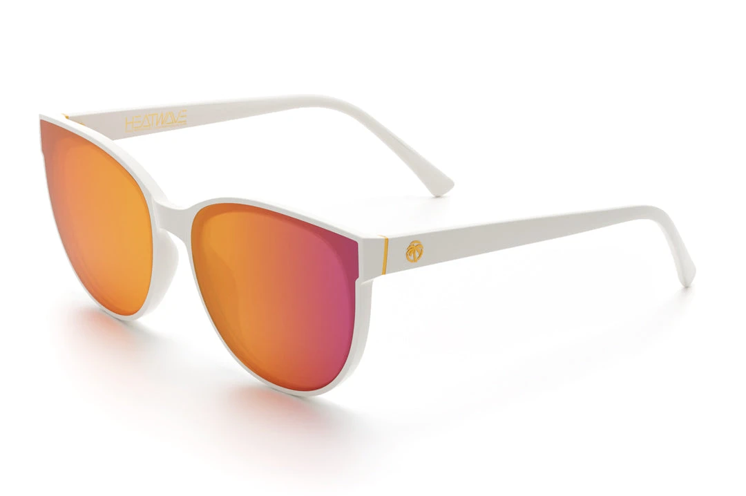 Carat Sunglasses: White Carat Sunglasses: White -Heat Wave Visual Carat White Rose Gold Side