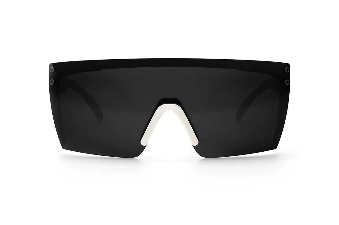 Lazer Face Sunglasses: White Frame Check M8 Customs Lazer Face Sunglasses: White Frame Check M8 Customs -Heat Wave Visual Check M8 Black Front