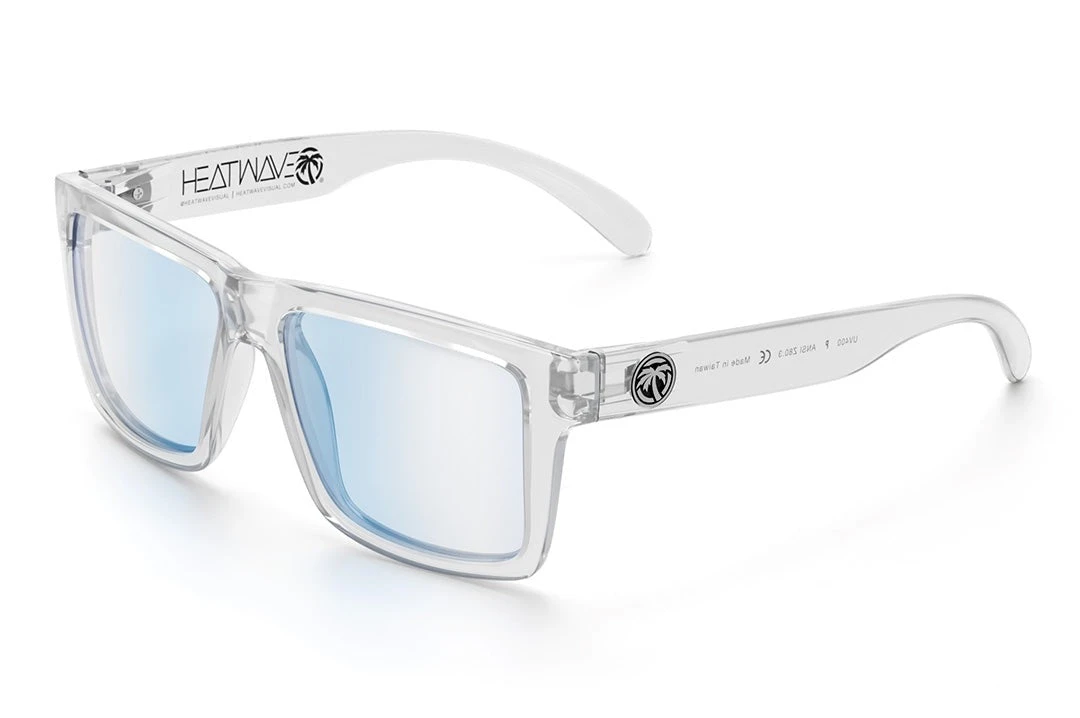 VISE Z87 Sunglasses Vapor Clear Frame: Blue Light Blocking Lens VISE Z87 Sunglasses Vapor Clear Frame: Blue Light Blocking Lens -Heat Wave Visual Clear Clear Blue Light Angle