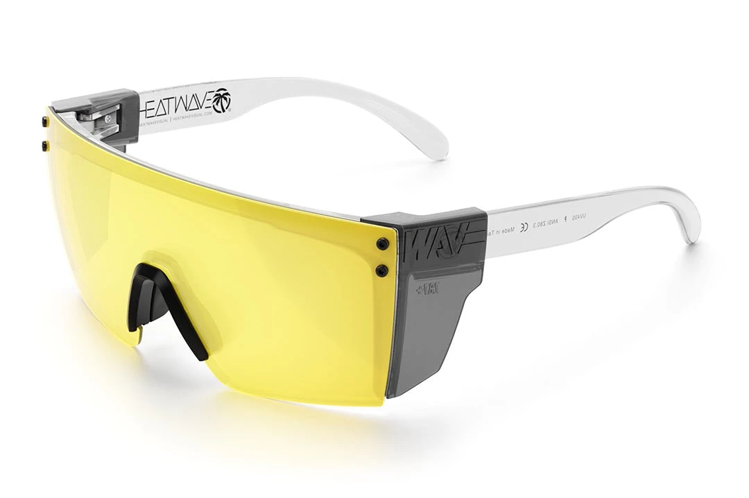 Lazer Face Glasses: HI-VIS YELLOW Z87 Lazer Face Glasses: HI-VIS YELLOW Z87 -Heat Wave Visual Clear Hi Vis Yellow Angle Smoke
