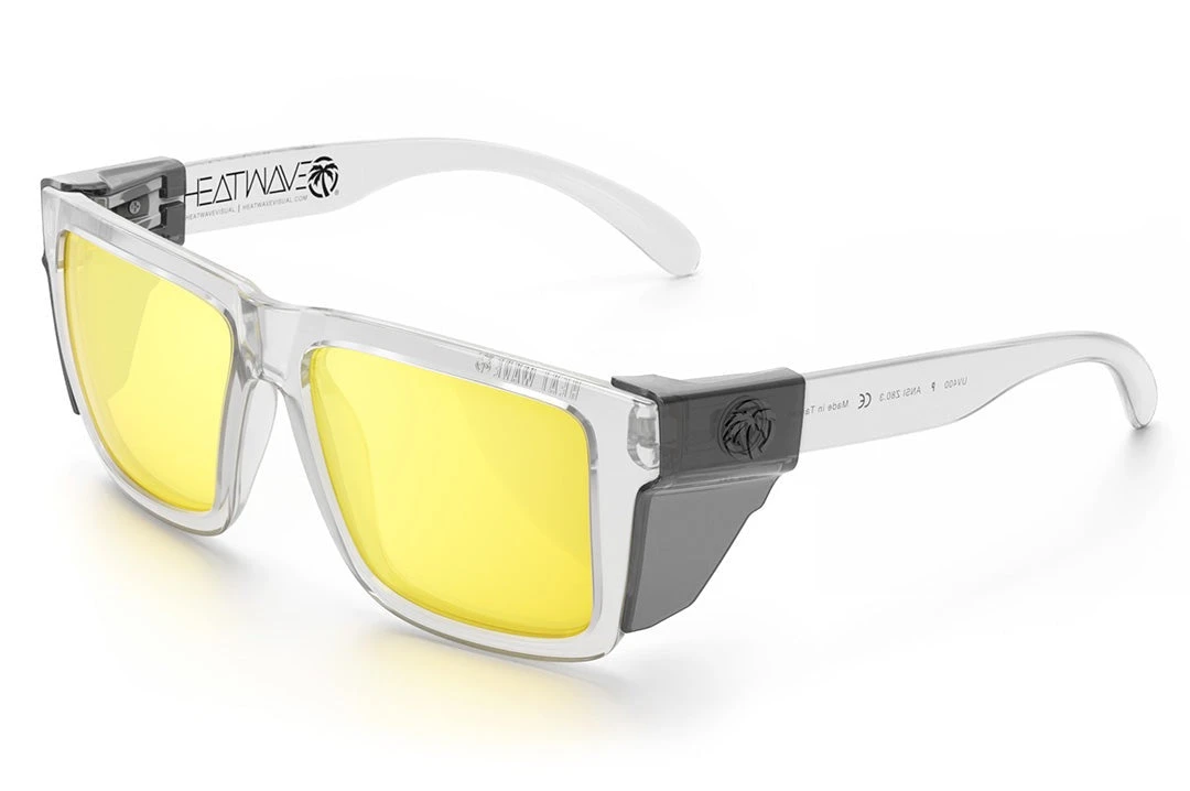 XL VISE Z87 Sunglasses Vapor Clear: XL VISE Z87 Sunglasses Vapor Clear: -Heat Wave Visual Clear Hi Vis Yellow Angle Smoke 76a3bdea bca8 4c70 9894 309838518c7c