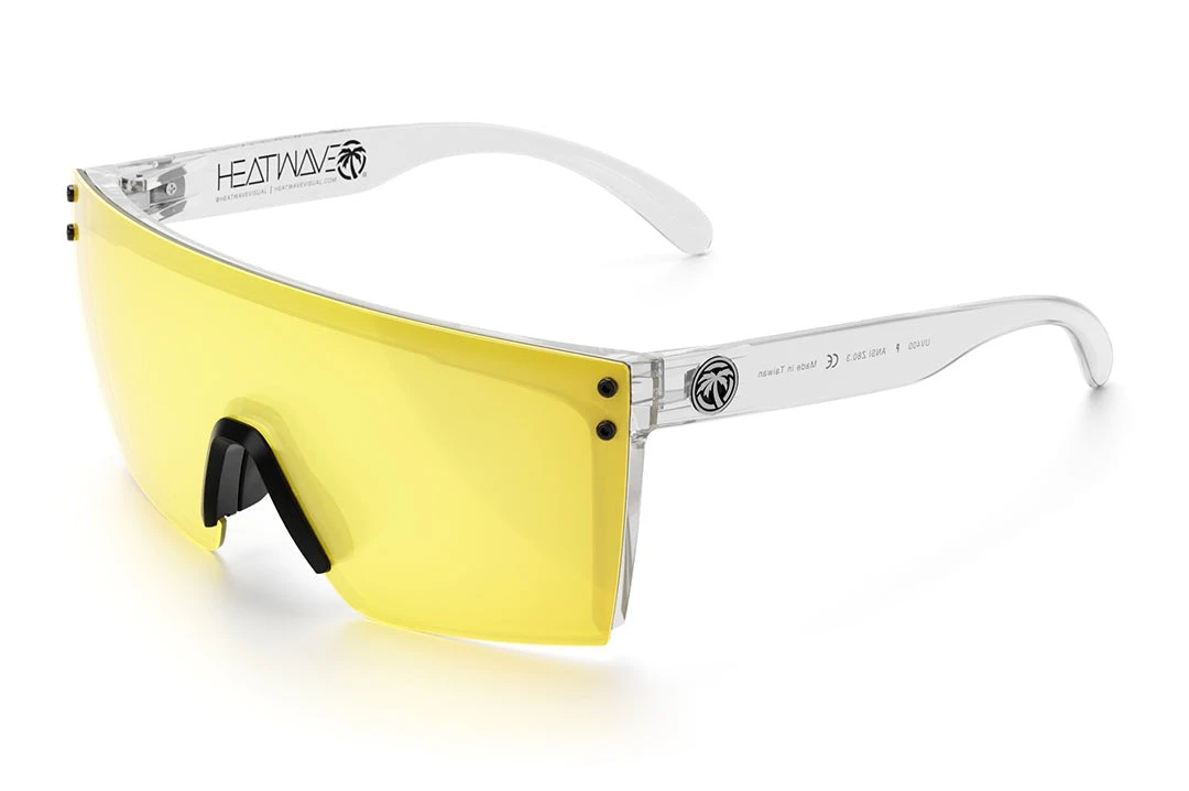Lazer Face Glasses: HI-VIS YELLOW Z87 Lazer Face Glasses: HI-VIS YELLOW Z87 -Heat Wave Visual Clear Hi Vis Yellow Angle