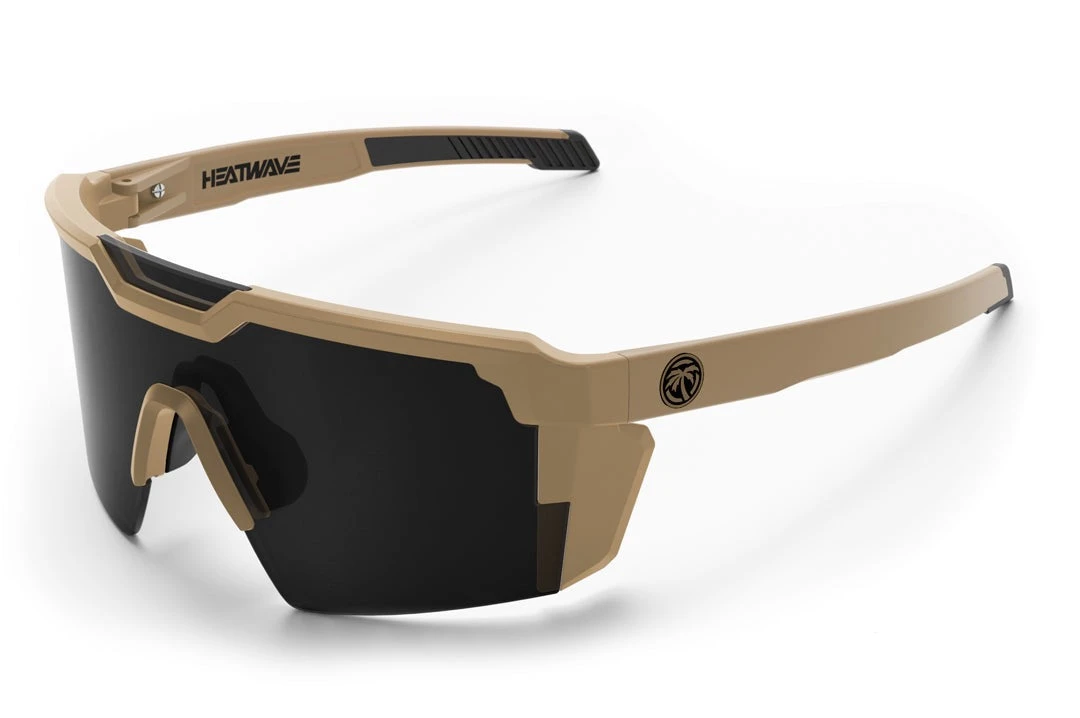 Future Tech Sunglasses: Desert Tan Frame Z87+ Future Tech Sunglasses: Desert Tan Frame Z87+ -Heat Wave Visual DesertTanFutureWHITEBG