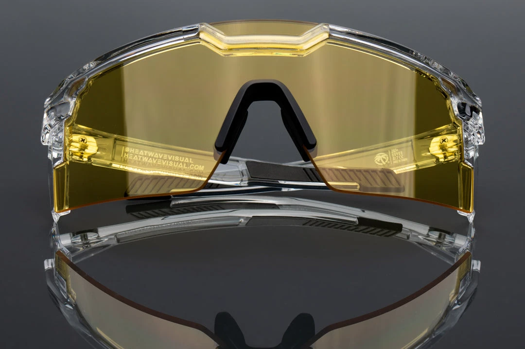 Future Tech Sunglasses: Vapor Clear Frame Hi-Vis Yellow Lens Z87+ Future Tech Sunglasses: Vapor Clear Frame Hi-Vis Yellow Lens Z87+ -Heat Wave Visual HIVISYELLOW CLEAR