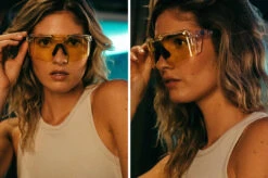 Future Tech Sunglasses: Vapor Clear Frame Hi-Vis Yellow Lens Z87+ 5 Future Tech Sunglasses: Vapor Clear Frame Hi-Vis Yellow Lens Z87+ -Heat Wave Visual HIVISYELLOW CLEAR 2