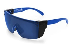 Lazer Face Sunglasses: Neon Blue Z87 6 Lazer Face Sunglasses: Neon Blue Z87 -Heat Wave Visual Neon Blue Black