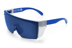 Lazer Face Sunglasses: Neon Blue Z87 8 Lazer Face Sunglasses: Neon Blue Z87 -Heat Wave Visual Neon Blue Clear