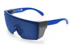 Lazer Face Sunglasses: Neon Blue Z87 7 Lazer Face Sunglasses: Neon Blue Z87 -Heat Wave Visual Neon Blue Smoke