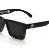 VISE Sunglasses: OD Green Fader 1 VISE Sunglasses: OD Green Fader -Heat Wave Visual OD Green Fader Black Angle