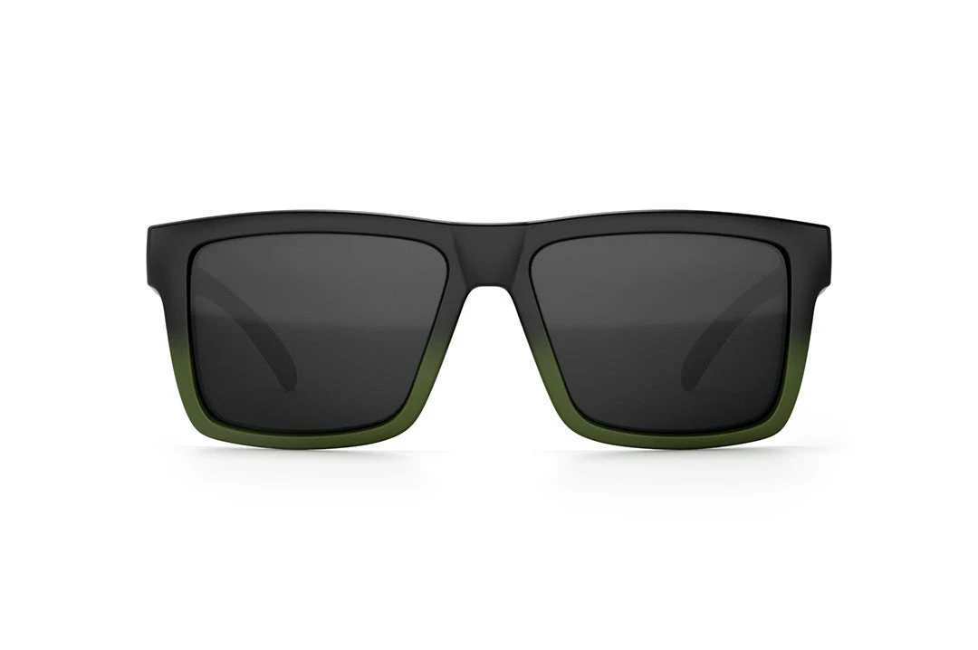 VISE Sunglasses: OD Green Fader VISE Sunglasses: OD Green Fader -Heat Wave Visual OD Green Fader Black Front