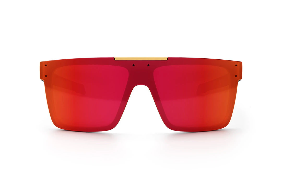 Performance Quatro Sunglasses: Red/Orange Z87+ Performance Quatro Sunglasses: Red/Orange Z87+ -Heat Wave Visual Quatro Perf Black Matte Firestorm Front