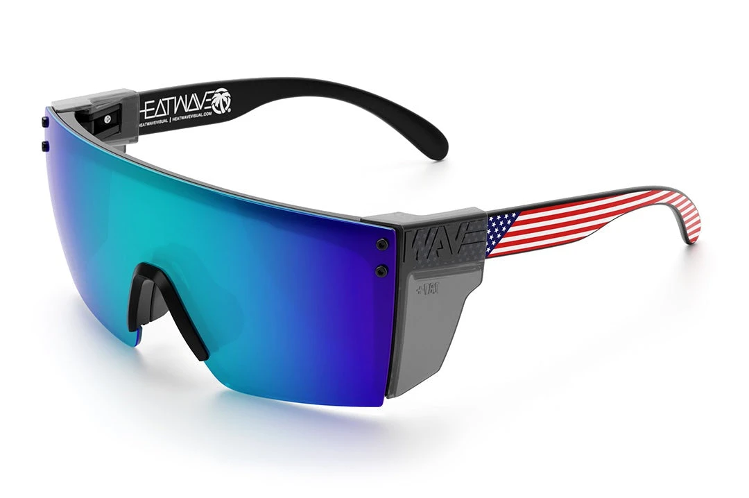 Lazer Face Sunglasses: Stars & Stripes USA Z87 Lazer Face Sunglasses: Stars & Stripes USA Z87 -Heat Wave Visual Stars Stripes USA Black Angle Smoke
