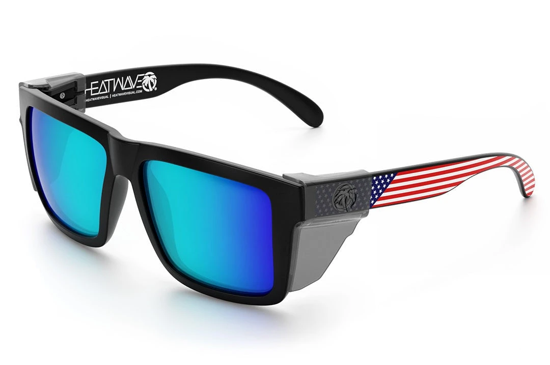 XL VISE Z87 Sunglasses: Stars and Stripes USA XL VISE Z87 Sunglasses: Stars And Stripes USA -Heat Wave Visual Stars Stripes USA Galaxy Angle Smoke