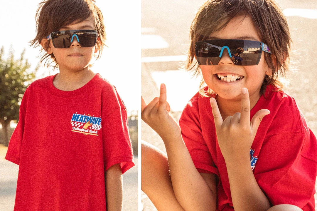 Kids Lazer Face Sunglasses: Static Kids Lazer Face Sunglasses: Static -Heat Wave Visual Static Kid
