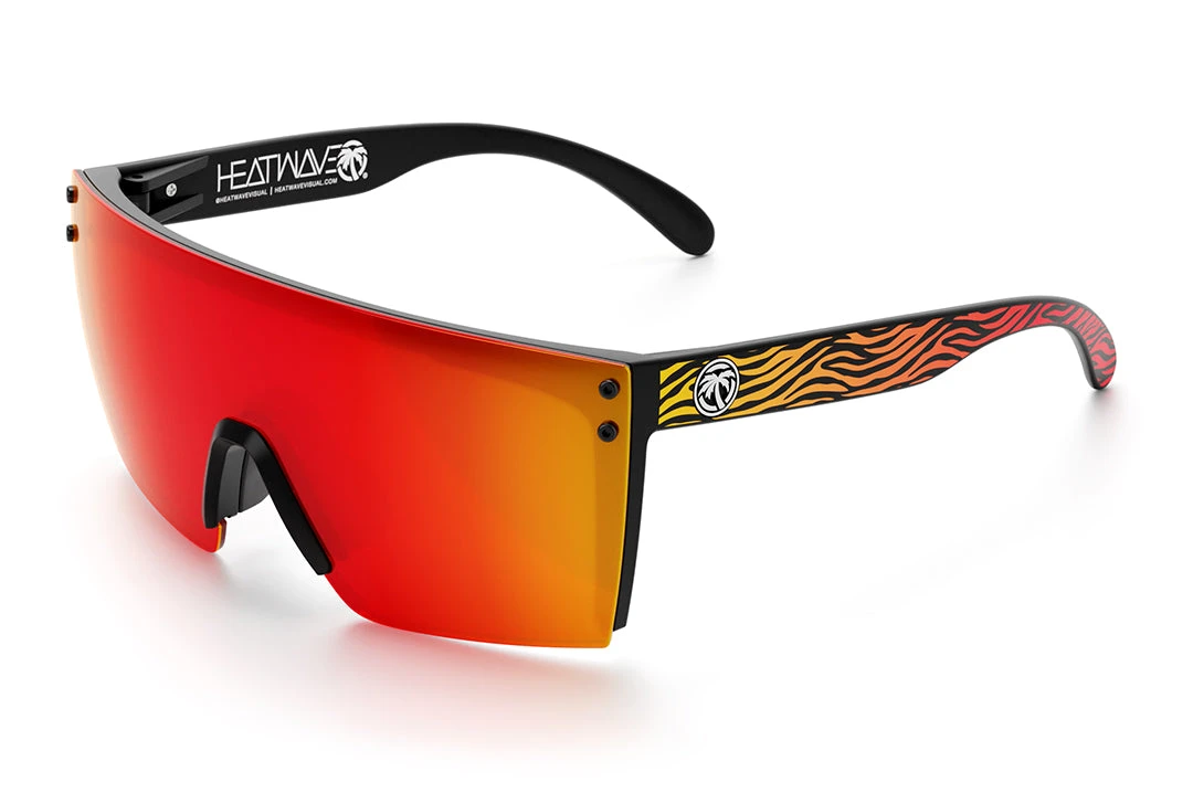 Lazer Face Sunglasses: Tiger Fire Customs Lazer Face Sunglasses: Tiger Fire Customs -Heat Wave Visual Tiger Fire Sunblast Angle