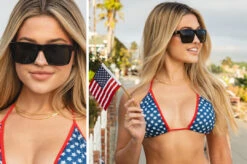 USA VISE Sunglasses: GLOSS BLACK 7 USA VISE Sunglasses: GLOSS BLACK -Heat Wave Visual USAVISE GIRL