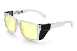 VISE Z87 Sunglasses Vapor Clear Frame: -Heat Wave Visual Vise Clear HiVis Yellow Black