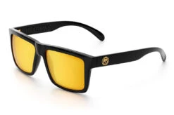 USA VISE Sunglasses: GLOSS BLACK 10 USA VISE Sunglasses: GLOSS BLACK -Heat Wave Visual Vise USA Black Gold Rush Angle
