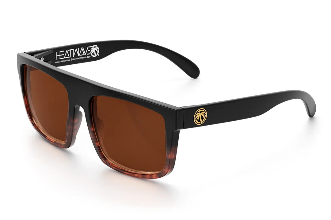 Regulator Sunglasses: Whiskey Faders Regulator Sunglasses: Whiskey Faders -Heat Wave Visual Whiskey Fader Brown Angle