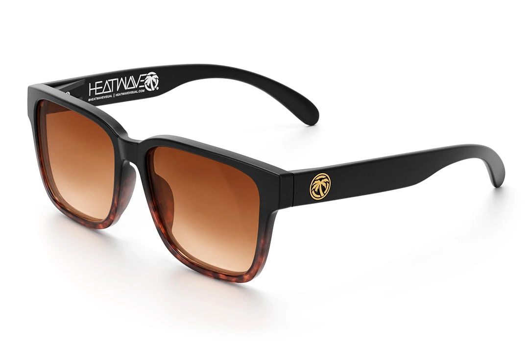 Apollo Sunglasses: WHISKEY FADER Apollo Sunglasses: WHISKEY FADER -Heat Wave Visual Whiskey Fader Brown Lurk Angle