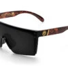 Lazer Face Sunglasses: Woodgrain Customs -Heat Wave Visual Woodgrain Black Angle