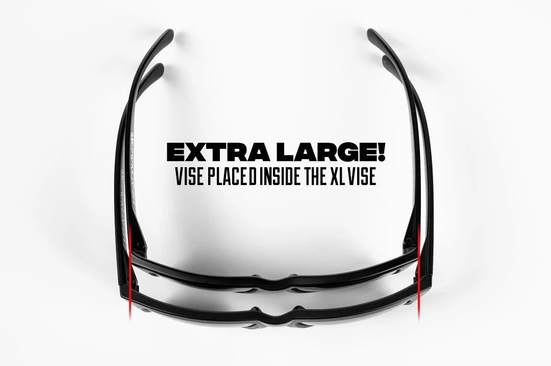 XL VISE Z87 Sunglasses Black Frame: Black Lens XL VISE Z87 Sunglasses Black Frame: Black Lens -Heat Wave Visual compare new