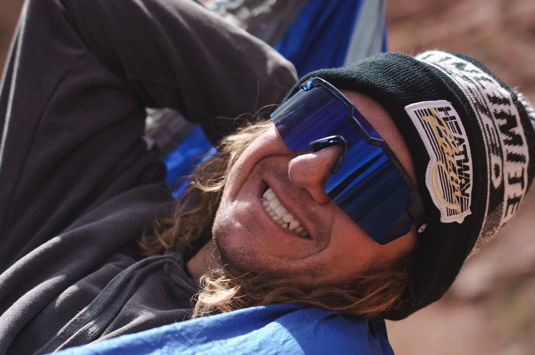 Future Tech Sunglasses: Neon Blue Frame Z87+ Future Tech Sunglasses: Neon Blue Frame Z87+ -Heat Wave Visual future on blake