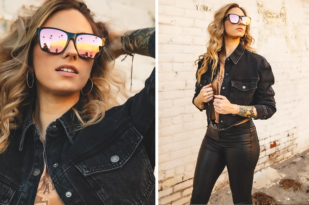 Marylin Sunglasses: BLACK Marylin Sunglasses: BLACK -Heat Wave Visual marylin rosegold ON