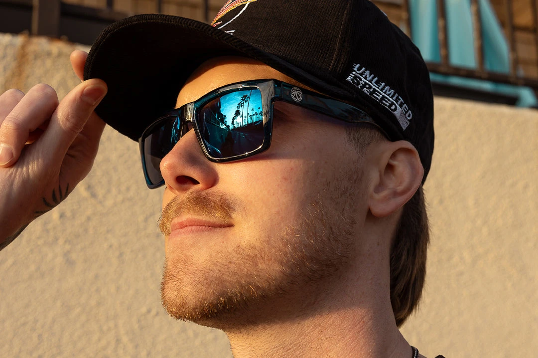 VISE Z87 Sunglasses Neon Blue Frame VISE Z87 Sunglasses Neon Blue Frame -Heat Wave Visual neon blue vise 1