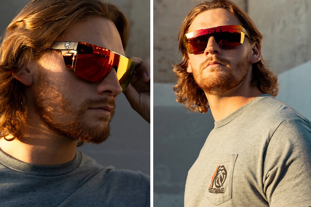 Performance Quatro Sunglasses: Red/Orange Z87+ Performance Quatro Sunglasses: Red/Orange Z87+ -Heat Wave Visual quatro sunblast lifestyle