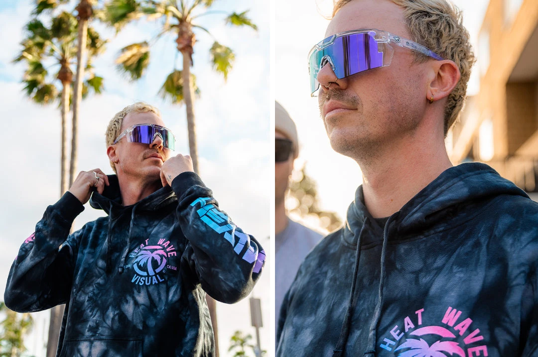 Future Tech Sunglasses: Vapor Clear Frame Ultra Violet Lens Z87+ Future Tech Sunglasses: Vapor Clear Frame Ultra Violet Lens Z87+ -Heat Wave Visual vapor future purple