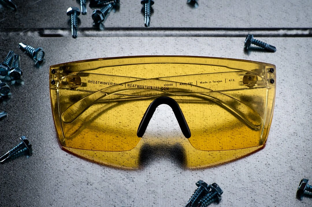 Lazer Face Glasses: HI-VIS YELLOW Z87 Lazer Face Glasses: HI-VIS YELLOW Z87 -Heat Wave Visual yellows