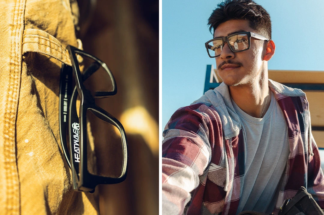 VISE Z87 Sunglasses Black Frame: Clear Lens VISE Z87 Sunglasses Black Frame: Clear Lens -Heat Wave Visual z87vise